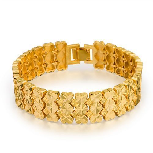 Men's Gold-plated Bracelet Car Flower Heart-shaped Brass Hand Chain Gold Jewelry