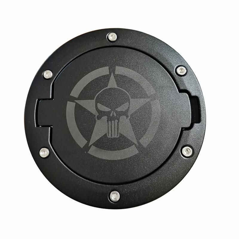 High Quty Alloy Black 1941 Willis Venom Spider USA Flag Front Face Car  Tank Cover  Cap For   2007 up