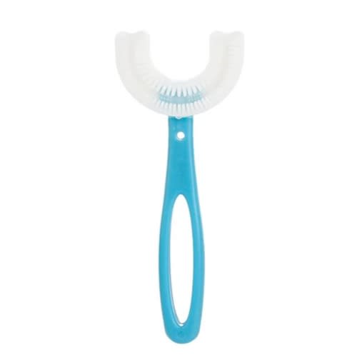 U-shaped Manual Training Toothbrush For Kids - Blue