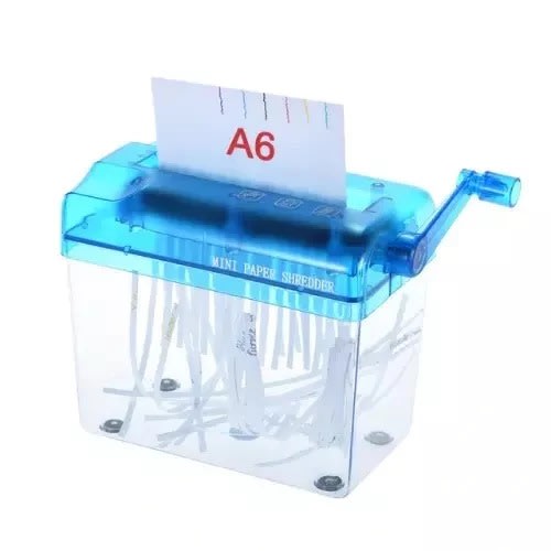 Manual Paper Shredder - Blue