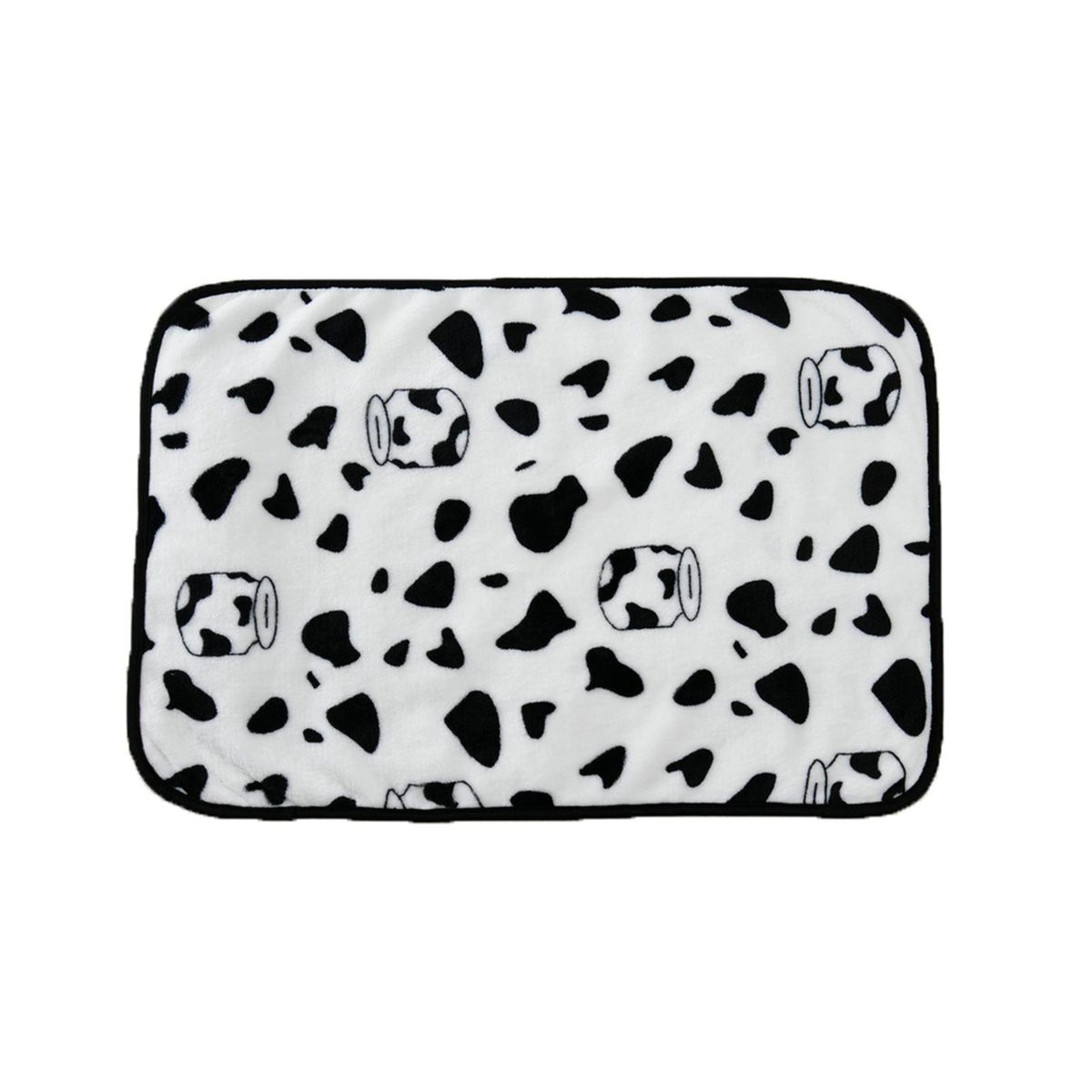 Pet Cushion Warm Milk Bottle Pattern Dog Mat White