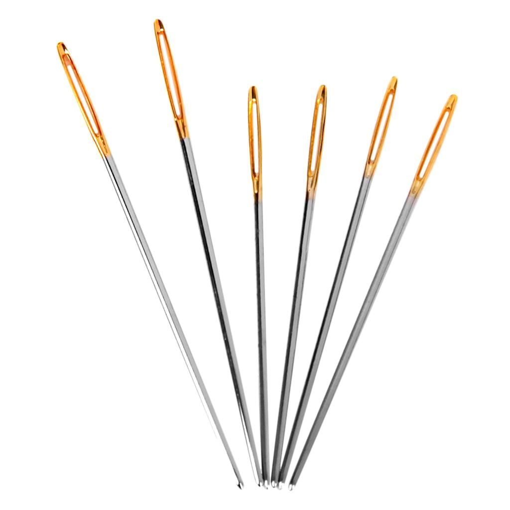 6pcs Blunt Needles Wool Thick Knitter Yarn Hand Sewing Crafts Tool W