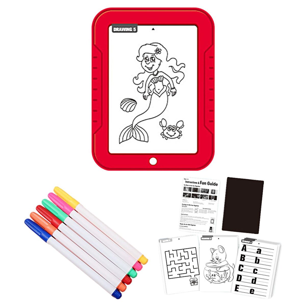 1 Set Board Kids Electronic Board Kit Red