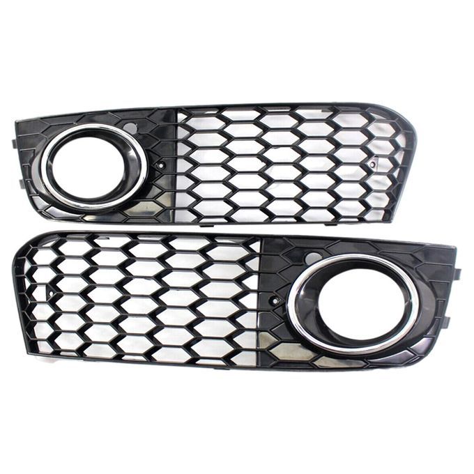 2x Fog Light Grille Grill Cover For Audi A4 B8 RS4 8KD807682 Black A