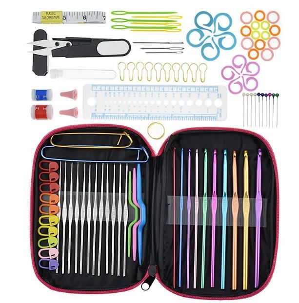 Knitting Needle - Crochet Hook Kit - Yarn - Wool Needle