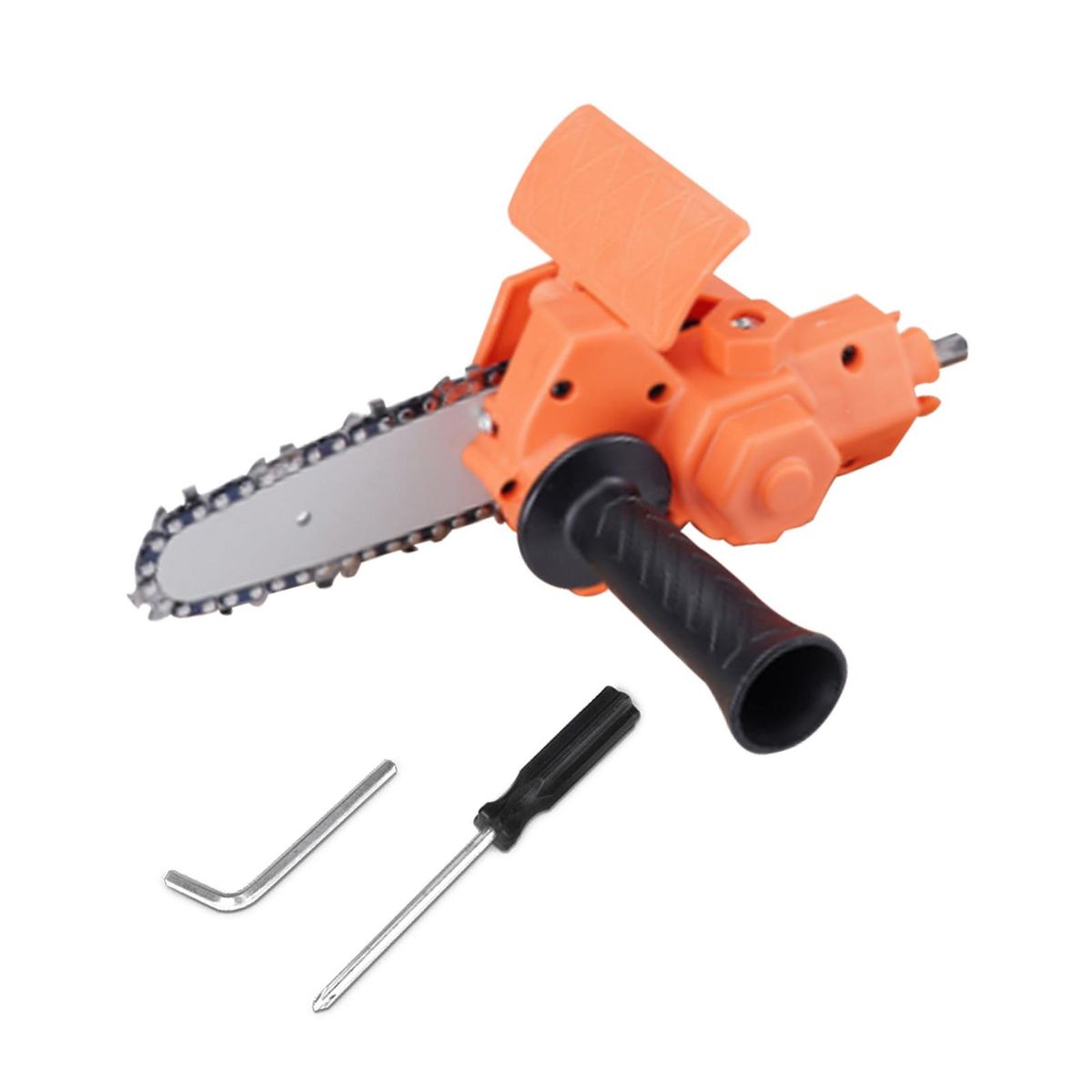 4 Inch Electric Drill Modified To Electric Chainsaw Tool Attachment Electric Chainsaws Accessory Practical Modification Tool Set Woodworking Cutting Tool
