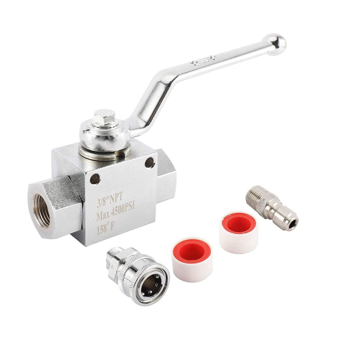 Ball Valve Stainless Steel 3/8 Inch Quick Connect For Washer Fittings
