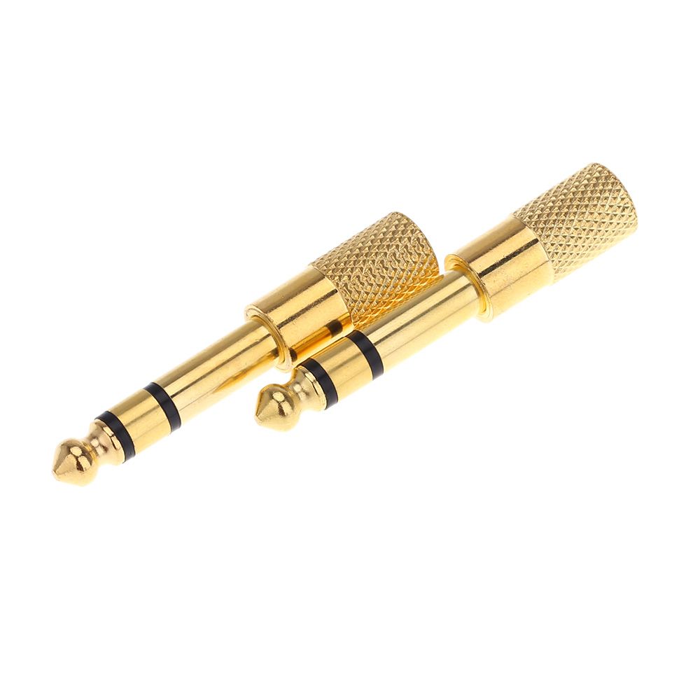 Pair Of Audio Jack Adapter Convertor Stereo Plug Socket For