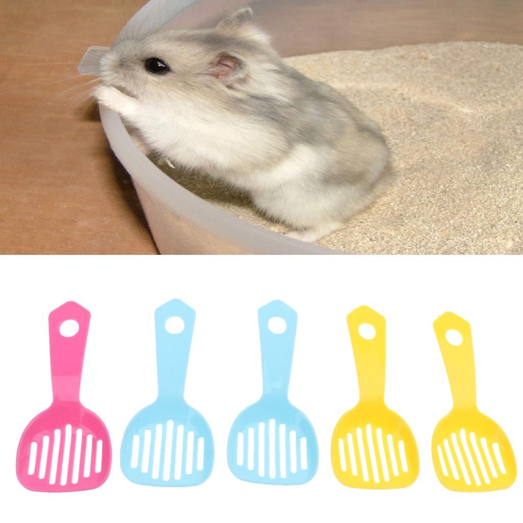 5x Hamster Scooper Toilet Bathroom Loo Litter Tray Spoon