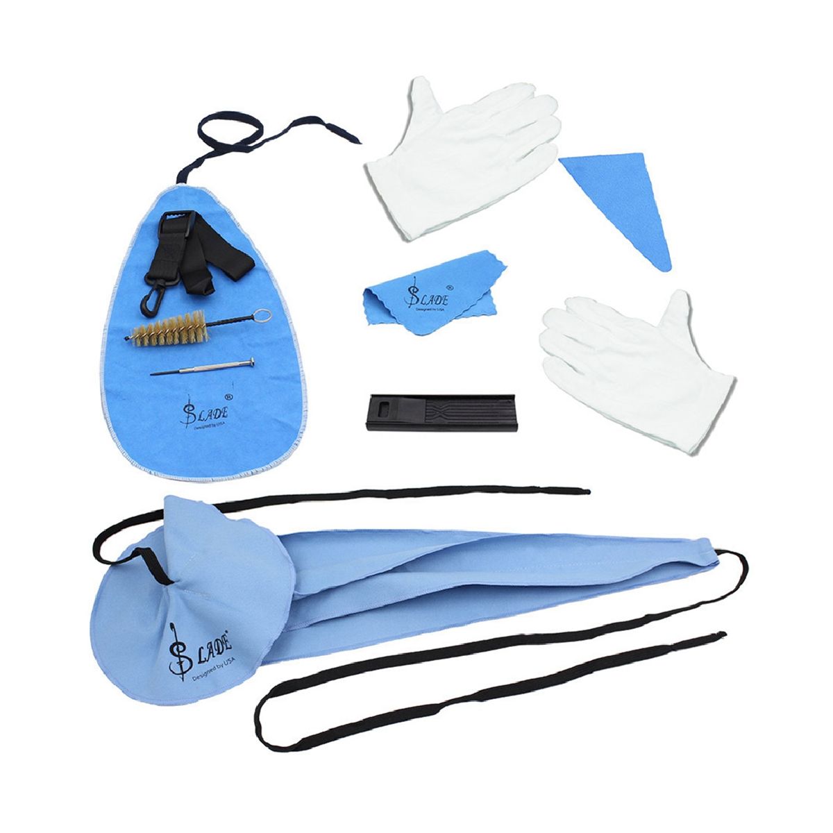 SLADE Saxophone Special Accessories Saxophone Cleaning 10-Piece Tube Music Cleaning and Maintenance Set