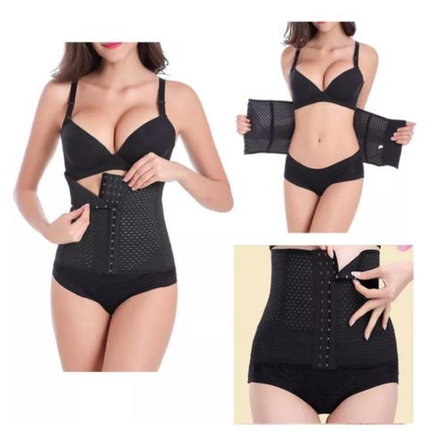 Women Corset Belly Shaper Tummy Girdle Waist Trainer Belt Large Black