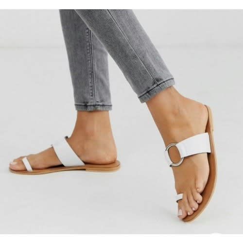 Ladies Open Toe Slip On