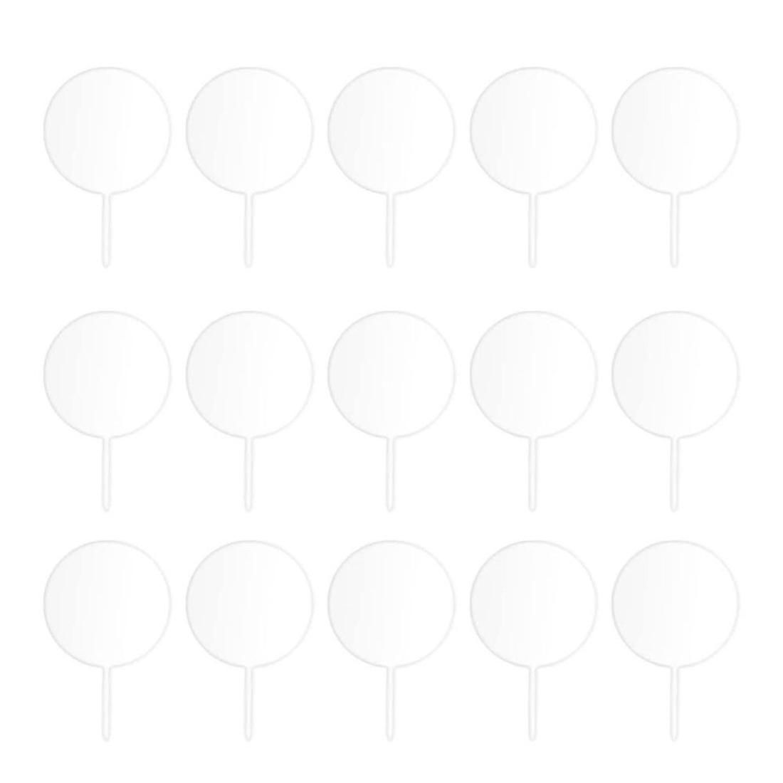 Blank Acrylic Cake Toppers, 15Pccs Clear Circle DIY Birthday Topper