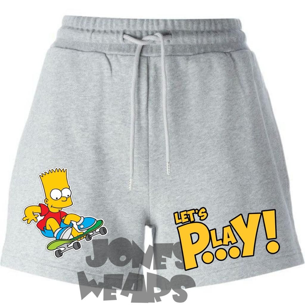 Simpson Let's Play Printed Casual Short Grey