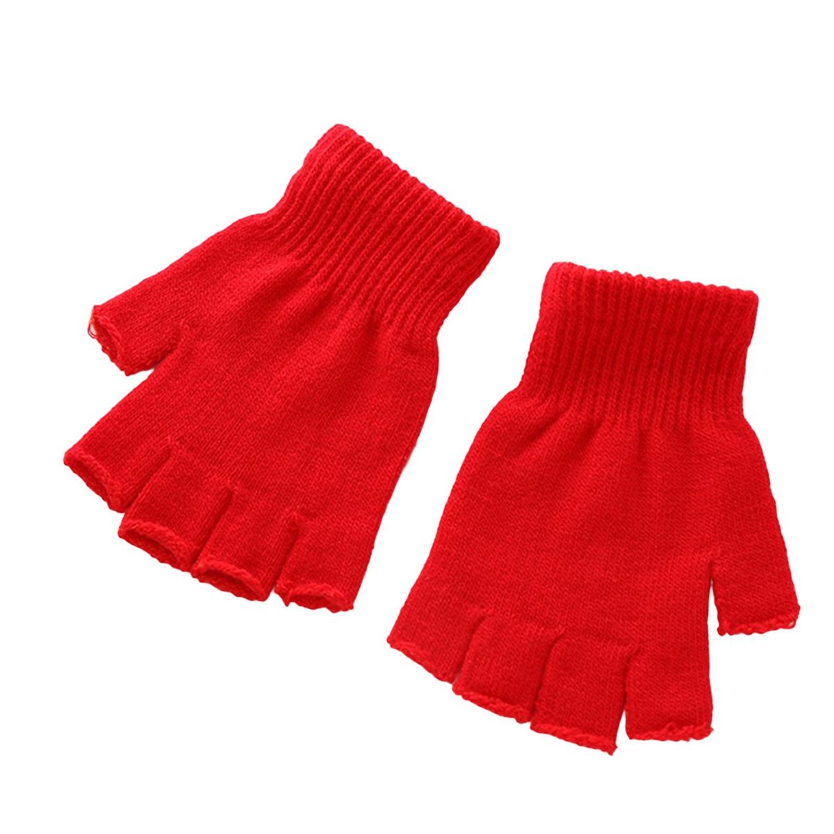 1 Pair Half-finger Winter Outdoor Red
