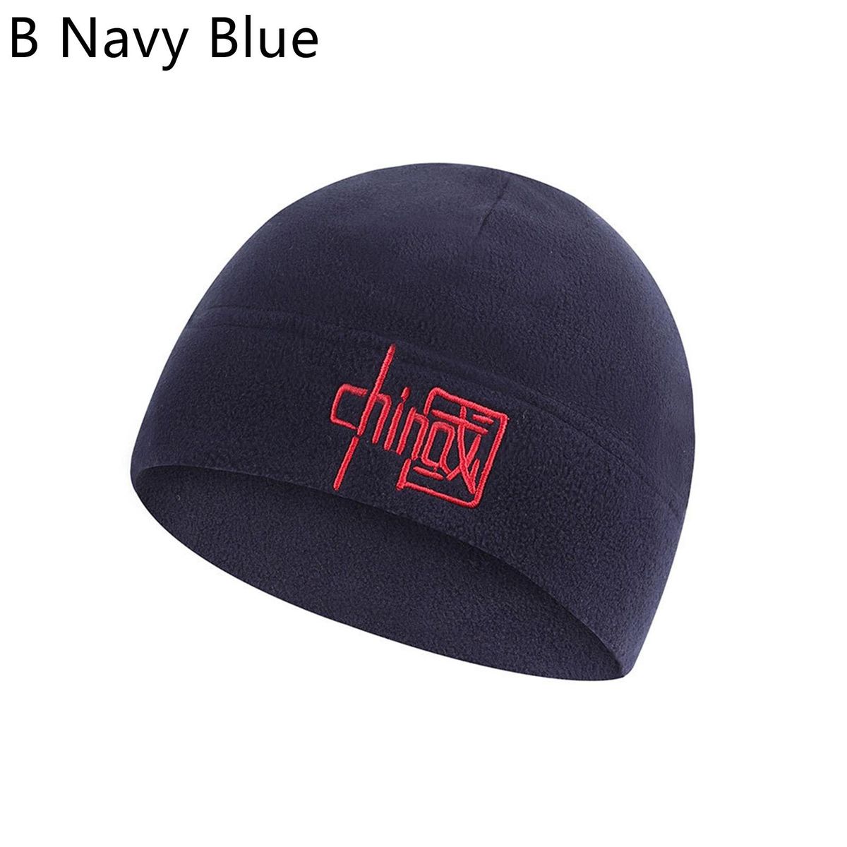 Skull Cap Men Women Soft Fleece Scarf Tube Navy Blue