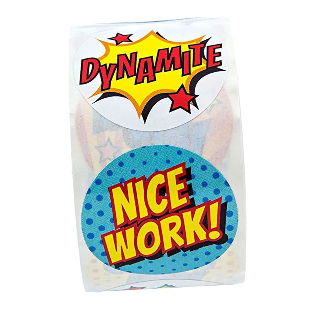 500pcs Round 25mm Reward Stickers For Kids - /School