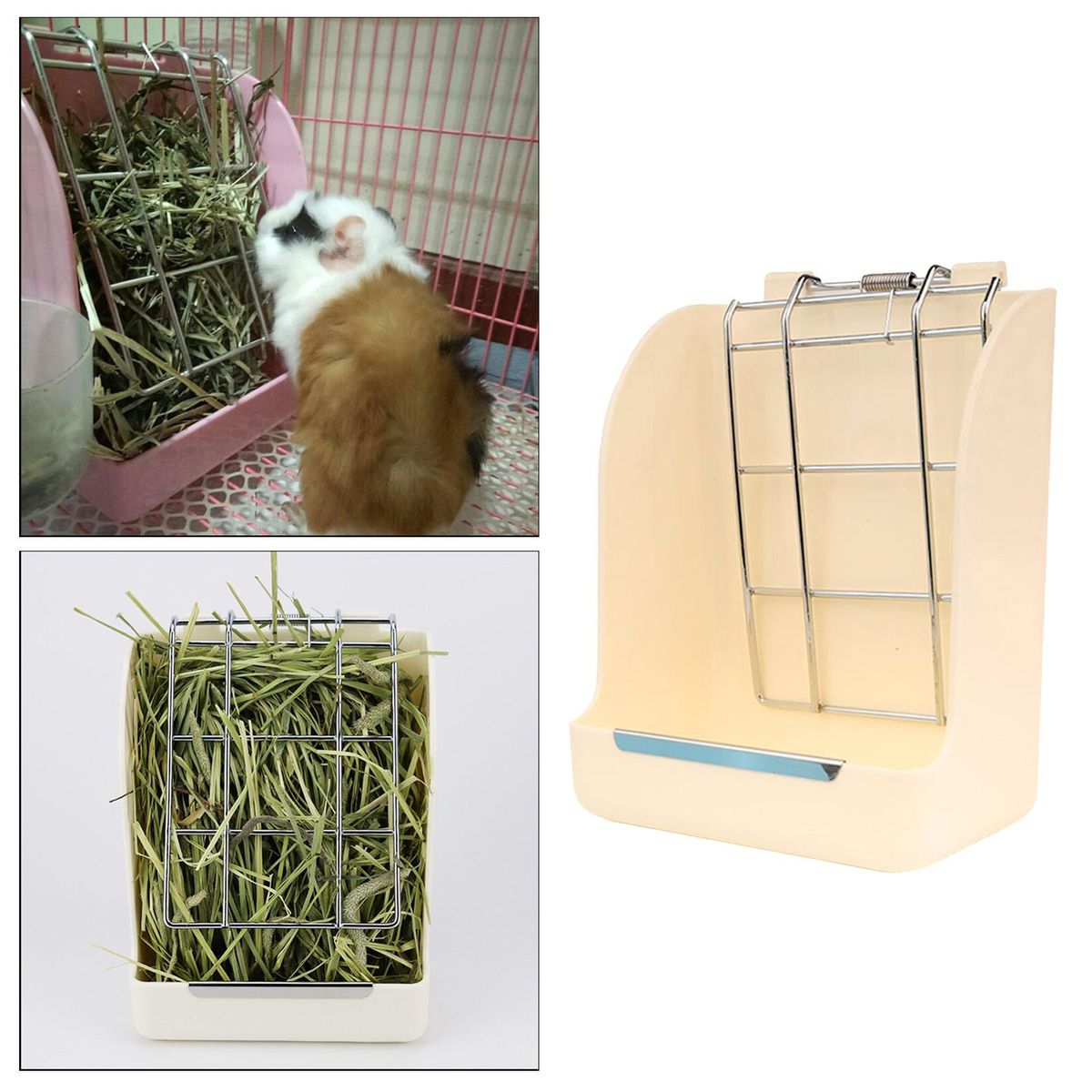 Hanging , Food Bowl, Hay Holder, Food Dispenser, White