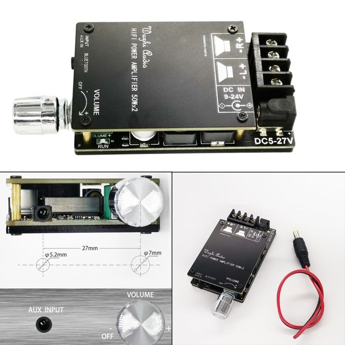 2x50W Stereo Amplifier Board Module Dual Channel Amplify For Sound