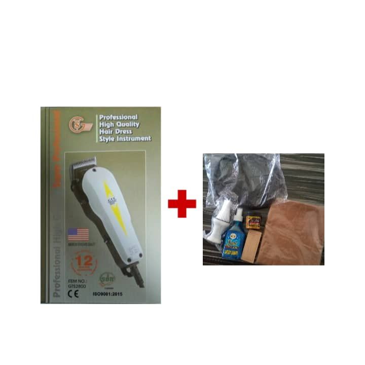 Powerful Gts Hair Corded Clipper + Classic Full Barbing Kit