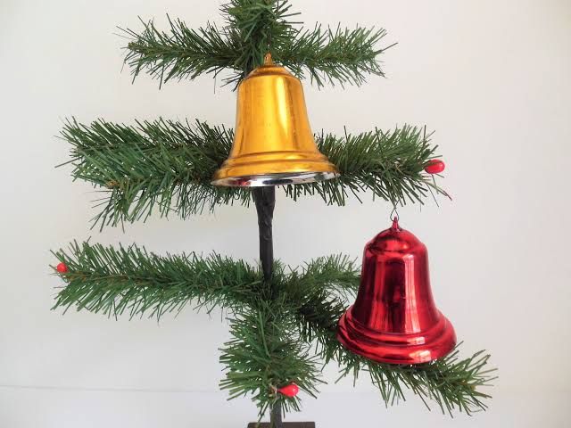 Small Christmas Tree Bells Decorations - 12 Pcs