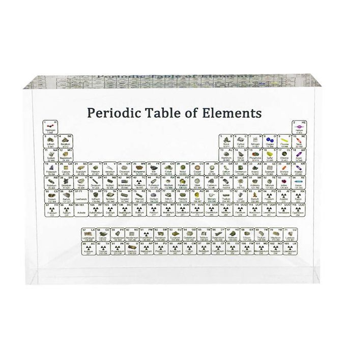 Acrylic Periodic Table Display Kids Teaching Tool Home