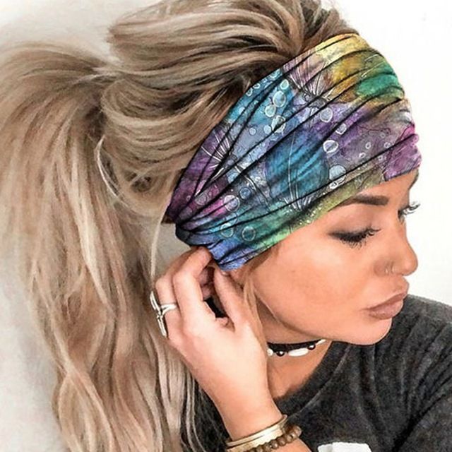 Turban Headband Sweat Band Elastic Sport Hairbands Head PP
