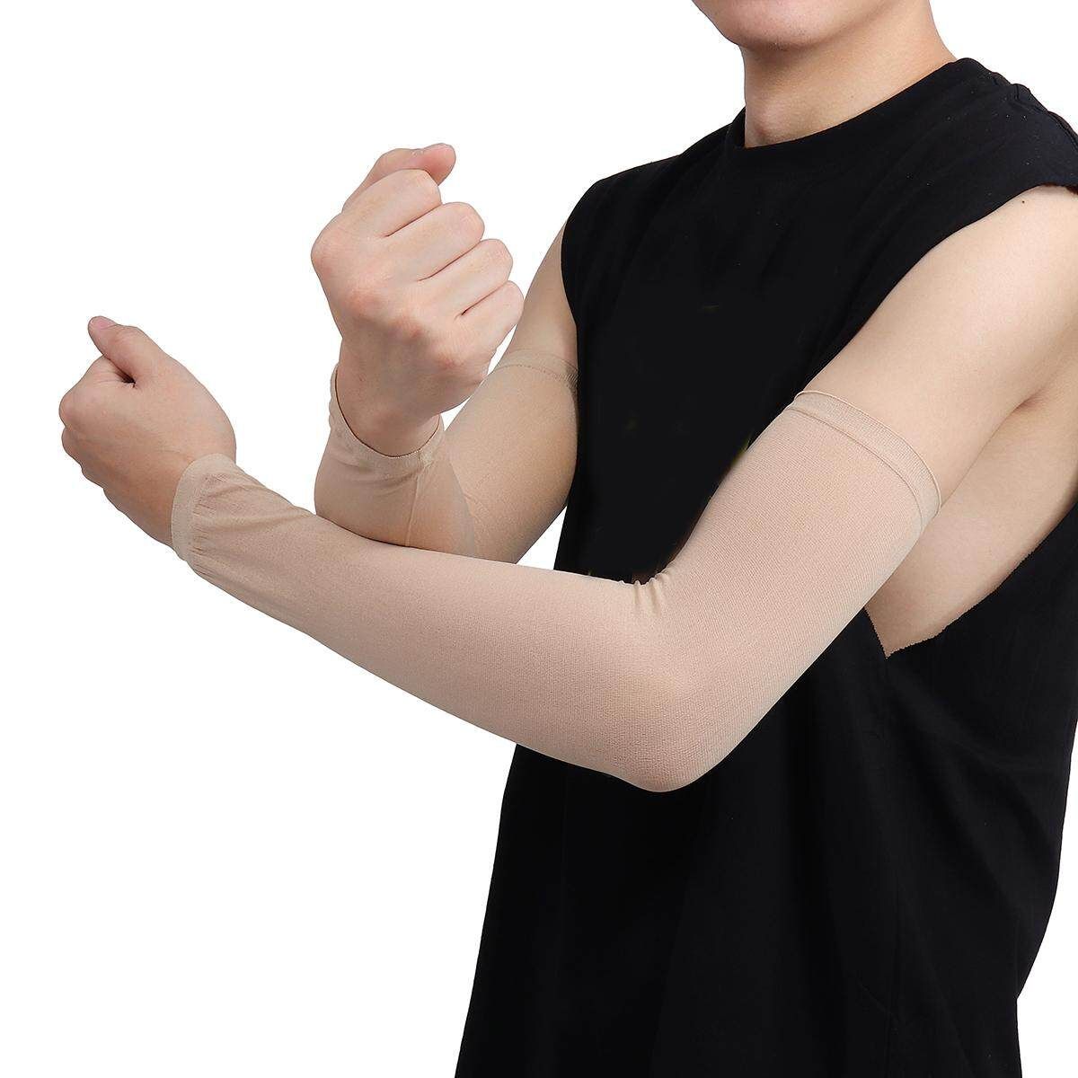1 Pair Skin Arm Tattoo Cover Up Compression Long Sleeves Band Concealer
