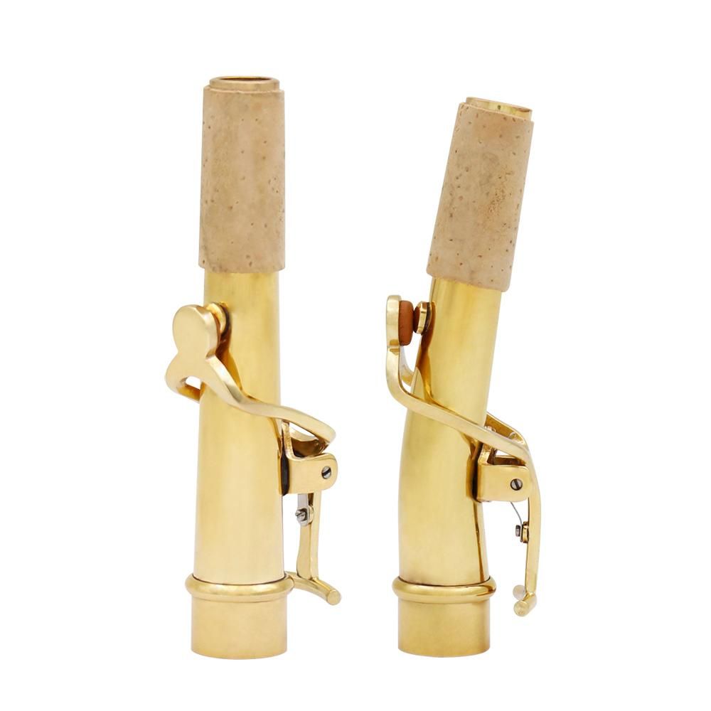 Tenor Soprano B-flat Saxophone Sax Bend & Straight Neck Kit Brass Material 16.8mm with Cleaning Cloth Cork Grease Saxophone Accessory