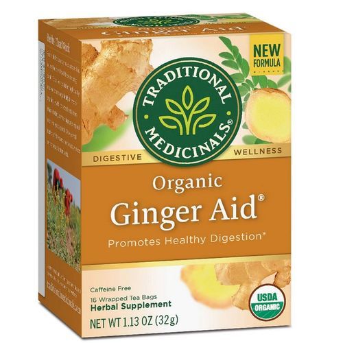 Organic Ginger Aid Herbal Tea,Healthy Digestion 16Wraps
