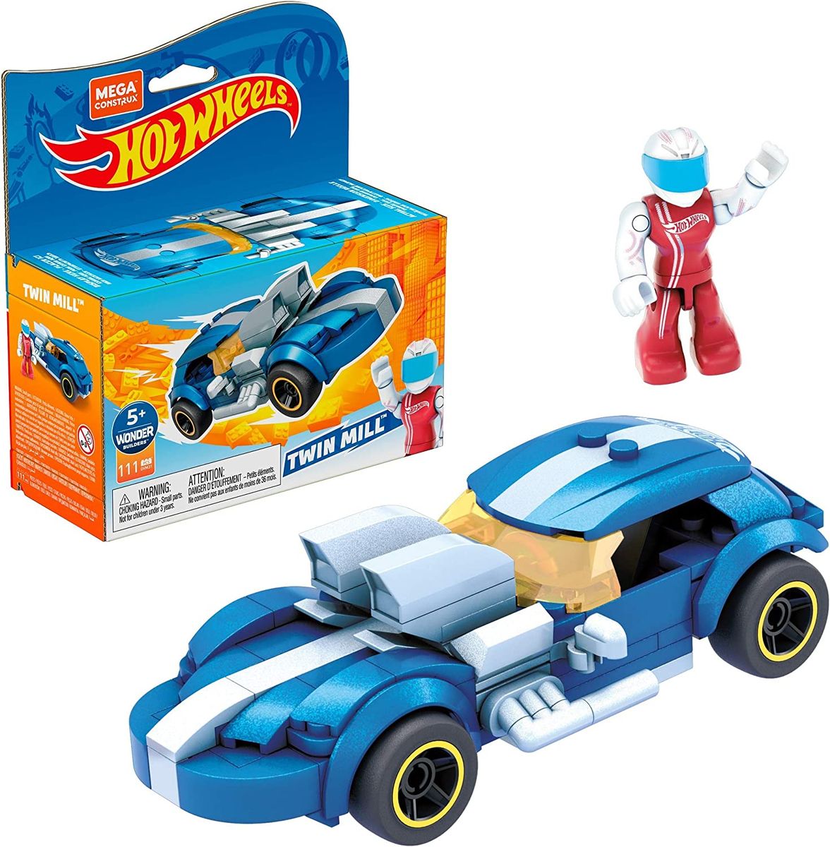 Construx GVM31 Hot Wheels Twin Mill Blue
