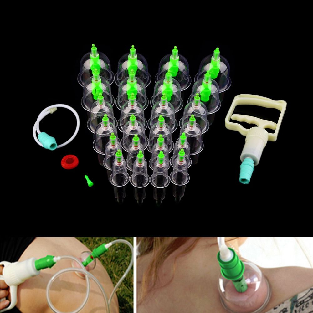 Massage Massager Relax Cupping Body Medical Chinese Cups Therapy 24 Biomagnetic Apparatus Cupping Out Body Set Pull Vacuum Jar