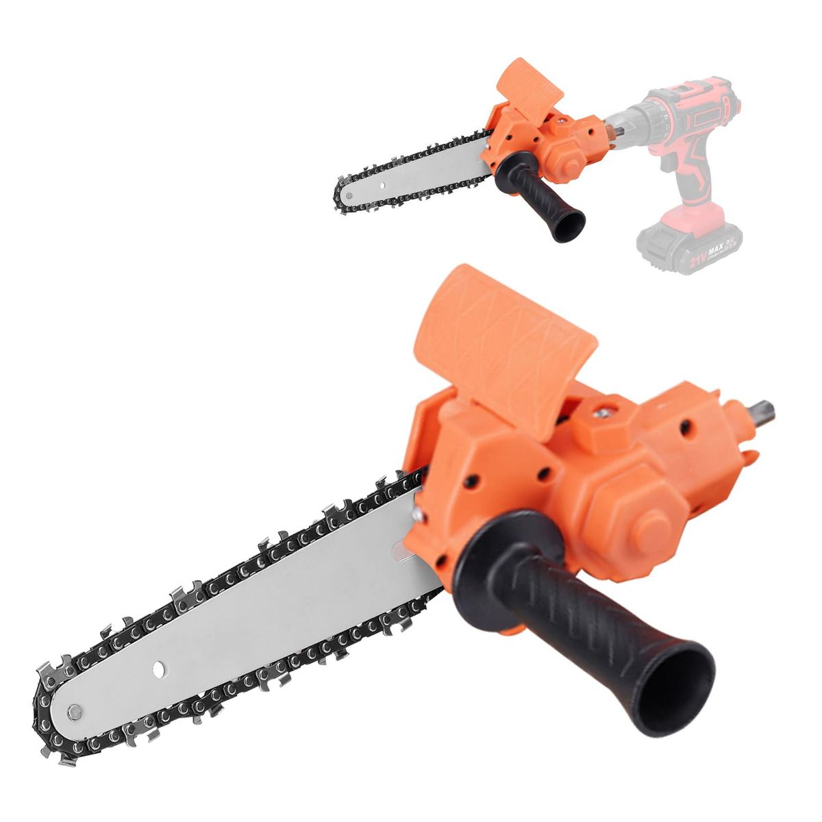 6 Inch Electric Drill Modified To Electric Chainsaw Tool Attachment Electric Chainsaws Accessory Practical Modification Tool Set Woodworking Cutting Tool