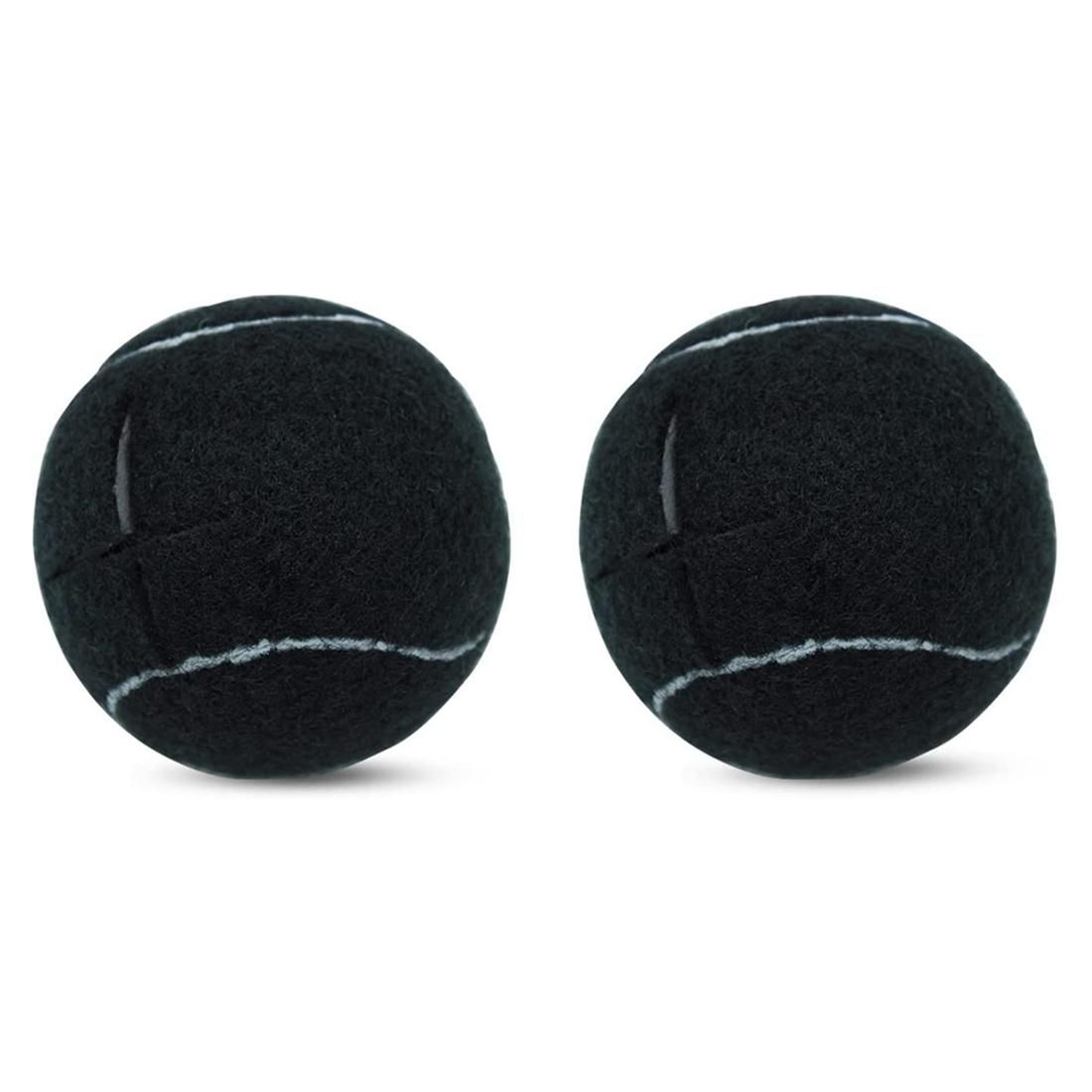 2 PCS Precut Walker Tennis Ball for Furniture Legs and Floor Protection, Heavy Duty Long Lasting Felt Pad Covering,Black