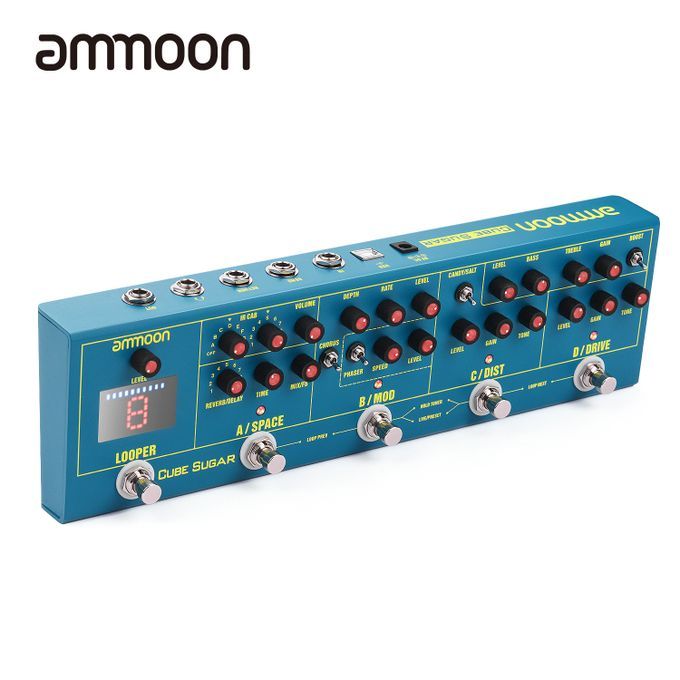 Ammoon CUBE SUGAR Combined Effects Pedal 5 Analog-EU Plug