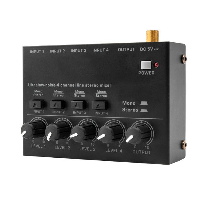 Ultra Low Noise 4 Channel Line Stereo Mixer 4 Input 1