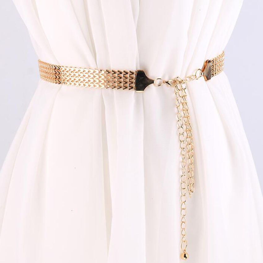 Chic Womens  Charm  Metal Chain Belt For Bridal Dress