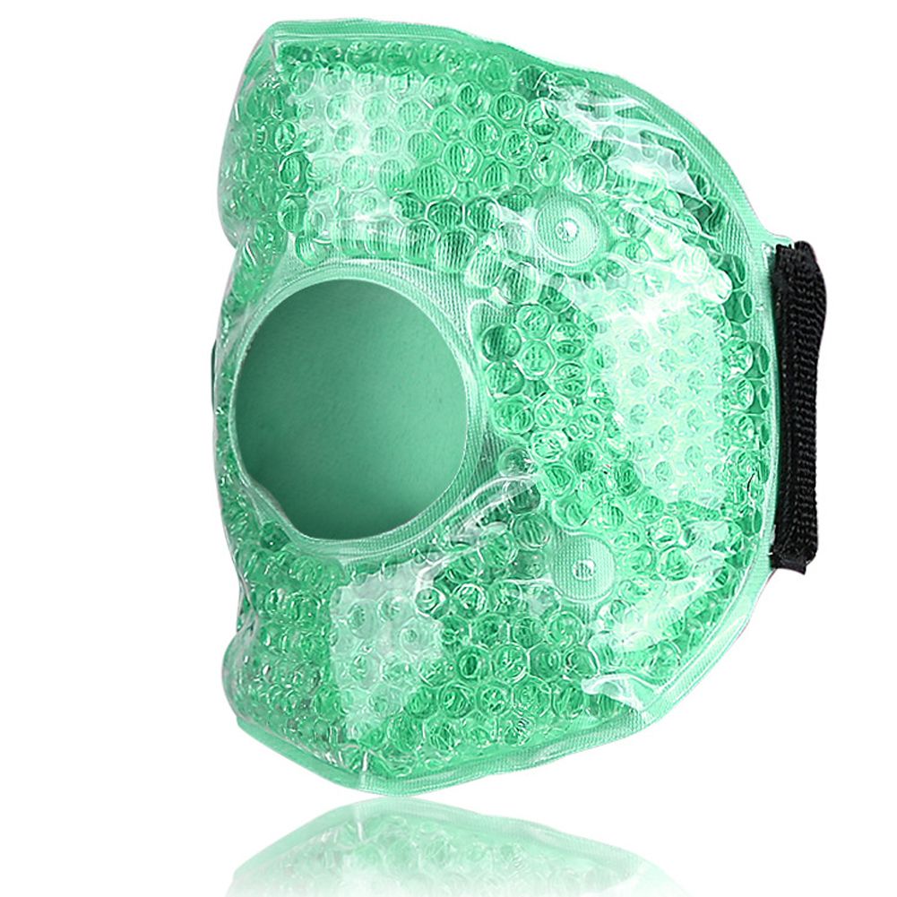 (Green)Foot Hand Ice Therapy Wrap Reusable Hot Cold Compress Pad Cooling Bead  Pack For Wrist Knee Ankle Wrist Injury Pain Relief SAB