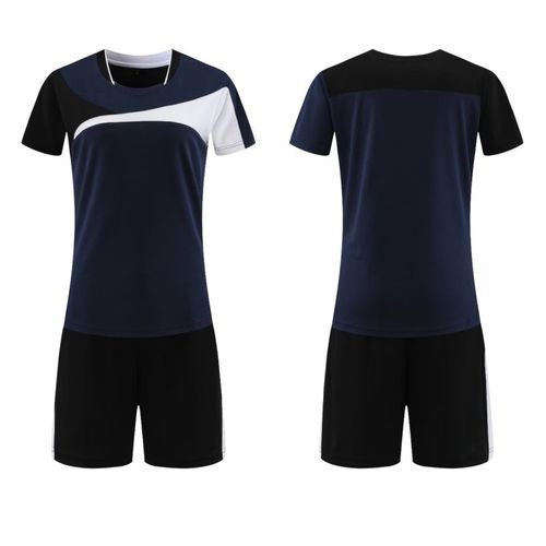 （847 Navy）2023 Volleyball Set Women Badminton Jersey T Shirt And Shorts Uniform Table Tennis Quick
