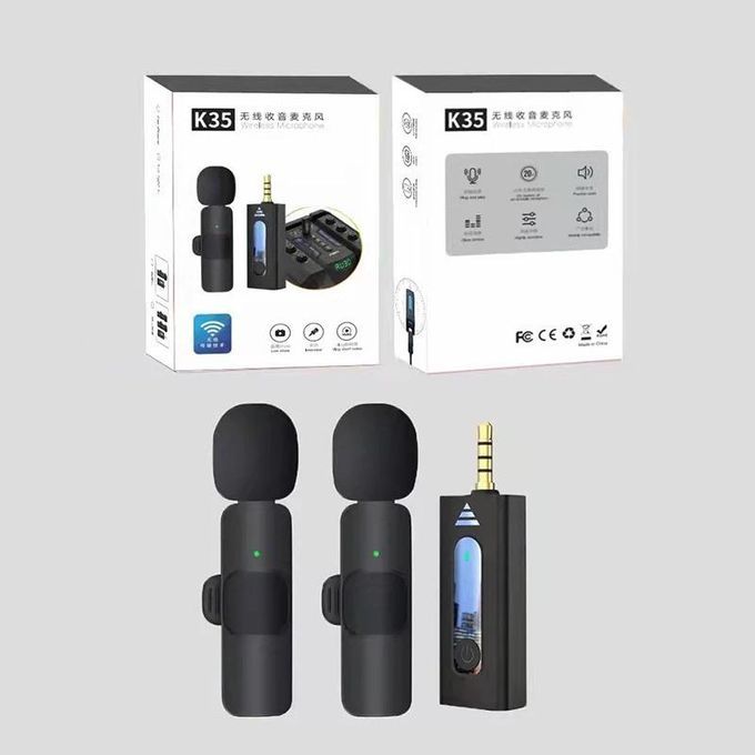 K35 Dual Aux Wireless Microphone For Mobile Phone Speaker