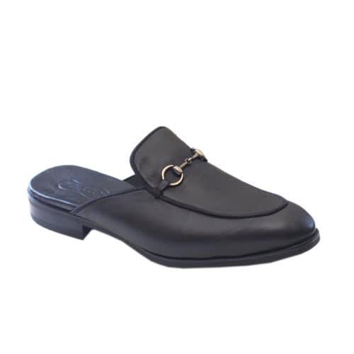 Men's Half Cut  Leather  Shoe - Black