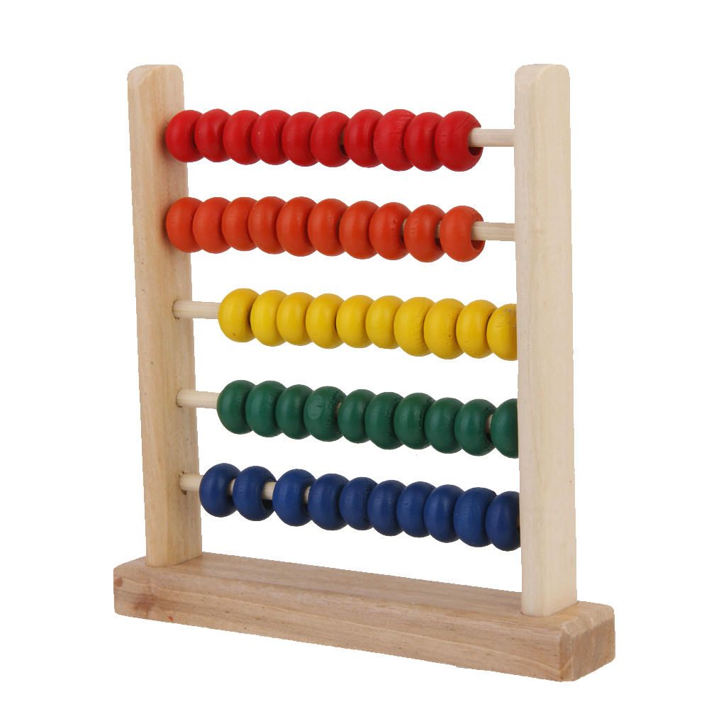 Childrens Toy Abacus Wood Maths Educational School Game