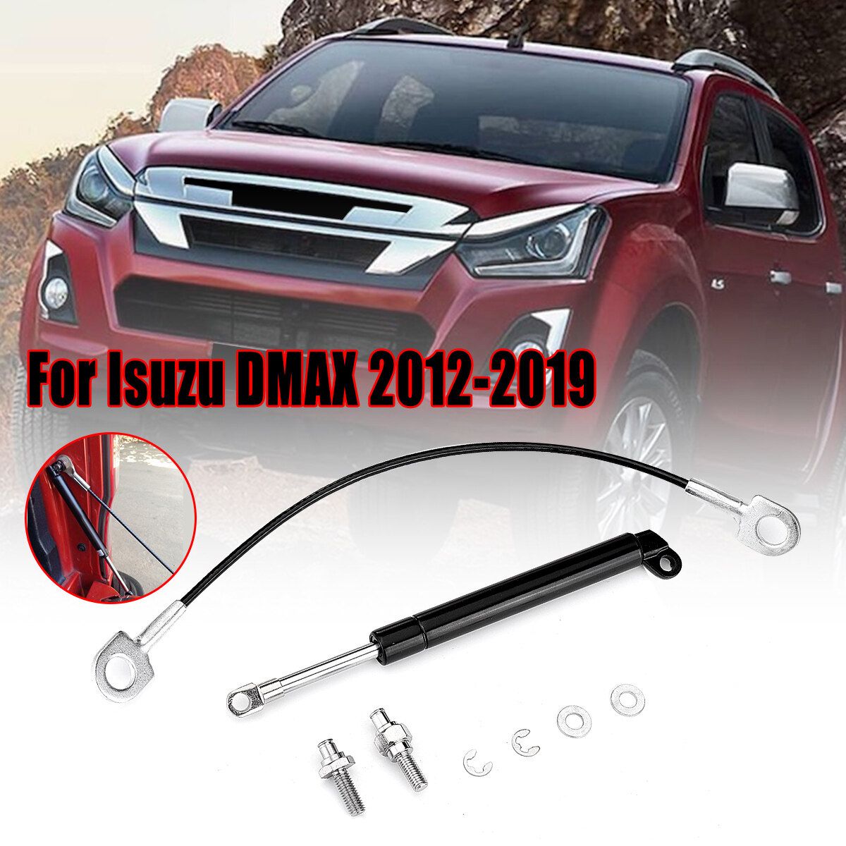 For Isuzu DMAX 2012-2019 Stainless Steel New Rear Gate Tailgate Gas Strut