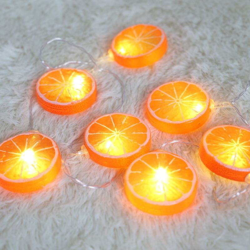 3m Lemon Slice USB Plug Romantic LED String Holiday Light, 20 LEDs Teenage Style Warm Fairy Decorative Lamp For Christmas, Wedding, Bedroom (Orange)