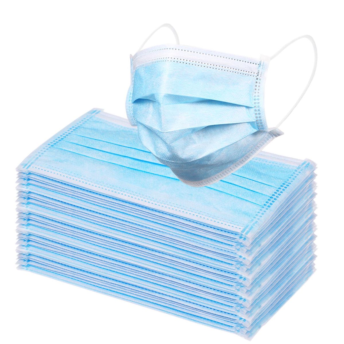 50PCS Face Mask Disposable Stop PM2.5 Particle Face Cover Breathable Dustproof Mouth Cover