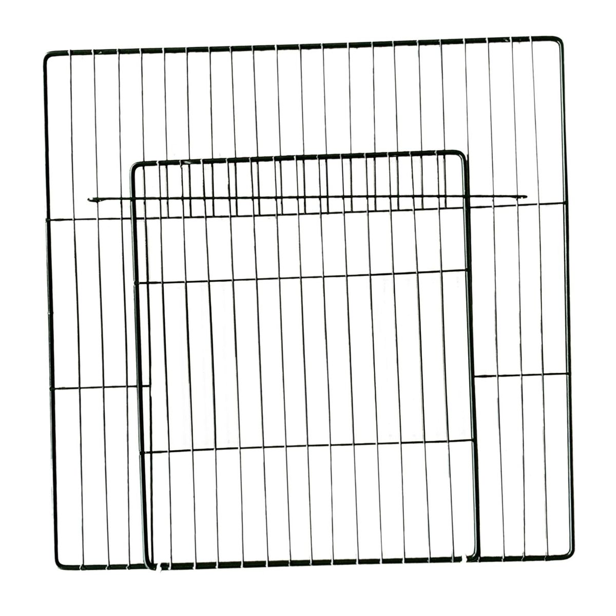 Portable Pet Playpen Door Cage Panel Metal Wire Puppy Dense Black Grid