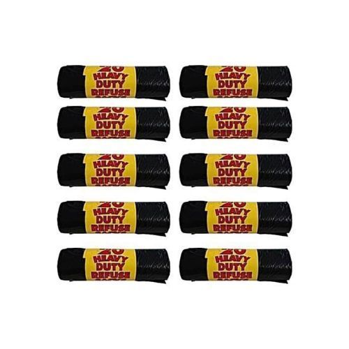 Heavy Duty Refuse Disposable Sacks - 10 Packs