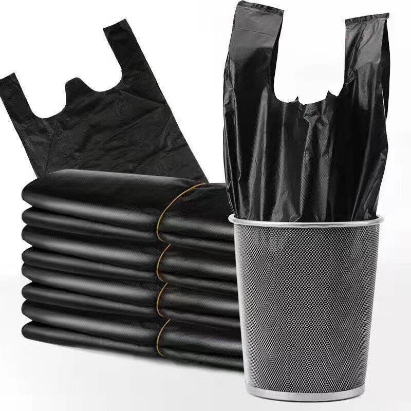 Trash Bags Kitchen Garbage Bag Black Large Vest Plastic Bag