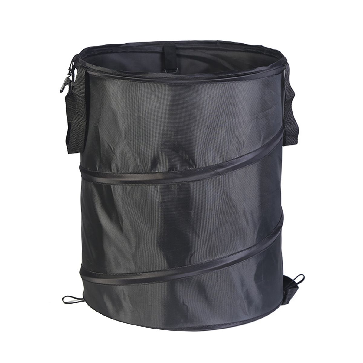 Garden Waste Bucket Reusable Yard Leaf Bag Holder Black