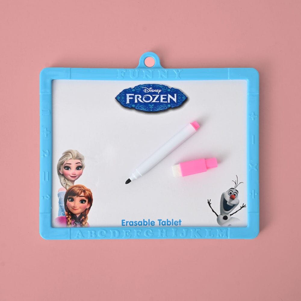 Kid's Alphabet Printed Dual Sided Education Erasable White Board Drawing Writing Pad Tab